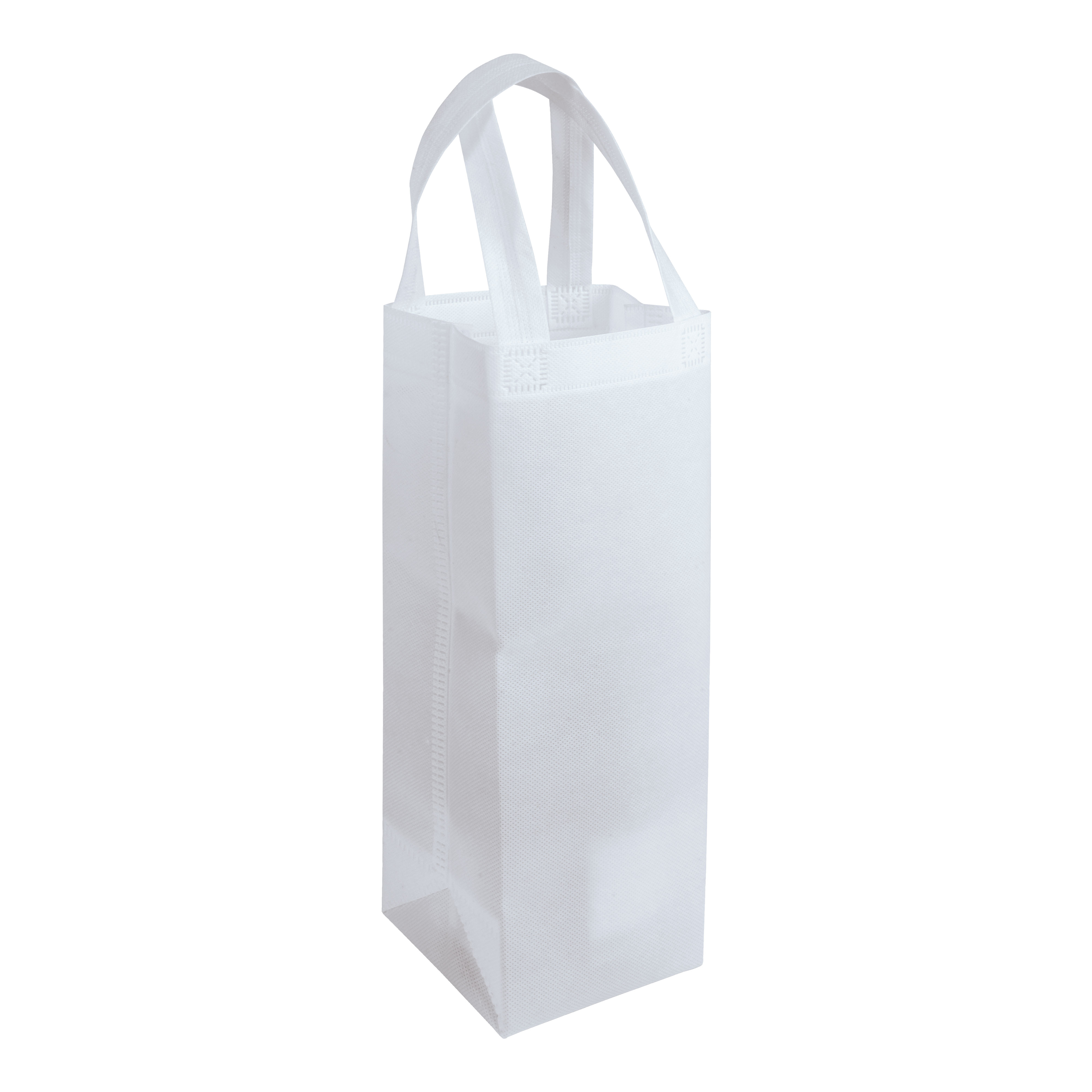 Shopper porta bottiglia in TNT 100 g/m2  termosaldato, manici corti
