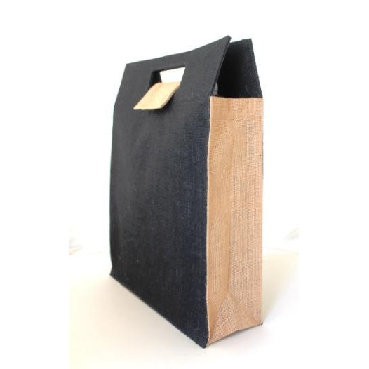 Porta bottiglie da 2 posti in juta senza finestra